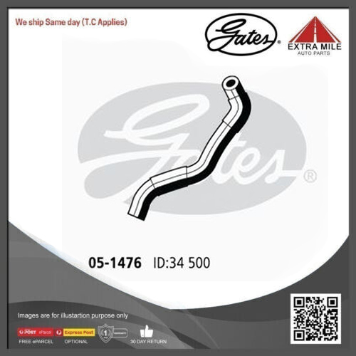Gates Curved Radiator Hose For Nissan Navara RWD Ute 2.4L Petrol Engine 