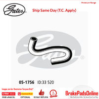 Curved Radiator Hose 05-1756 for HOLDEN Astra TS Fitting Position : Upper