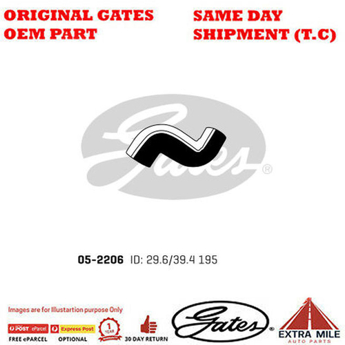 Gates Radiator Hose For HOLDEN COMBO Petrol Engine 1.6L FWD