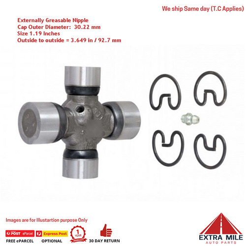 1350 SERIES STEEL high performance universal Joint Made in USA (Greaseable Nipple)