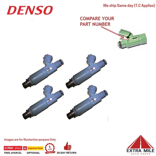 Denso Genuine OEM Fuel Injector  For Toyota - 4 PACK - 23250-03010