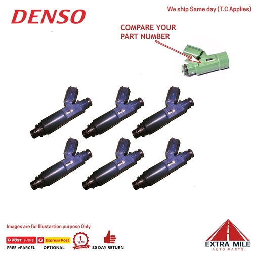 Denso Genuine OEM Fuel Injector - For ISUZU - 6 PACK - 23250-0D010