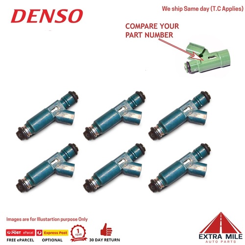 Denso Genuine OEM Fuel Injector - For Mazda 3.0 - 6 PACK - 2M2E-A7B