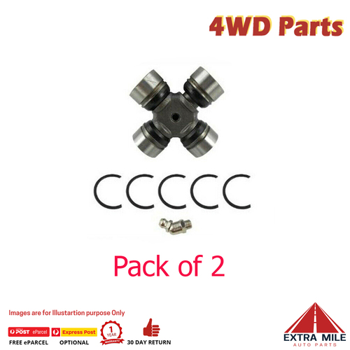 2X Universal Joint For Toyota Landcruiser FZJ78 - 4.5L 1FZFE Ptl 04371-35051NG