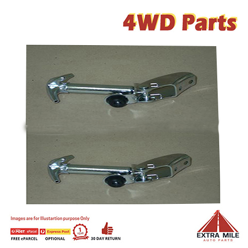 Bonnet Clamp Chrome Pair for Toyota Landcruiser HJ47 - 4.0L 2H Diesel 4WD