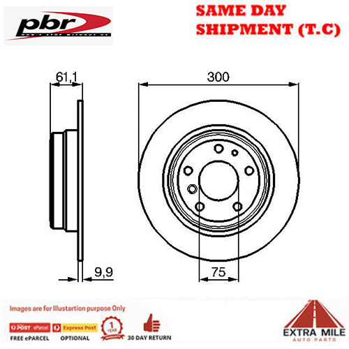 2XBrake Disc Rotor For 5 Sedan /Touring (E34) 11/1987 -07/1996