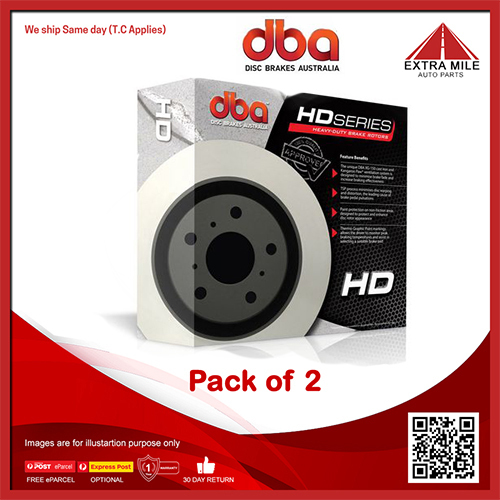 2X DBA Front Disc Brake Rotor 4000 Series - DBA4527