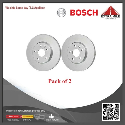 2x Bosch Brake Disc Rotors Front For Ford Courier Ute 1.8 59kW-PBR941