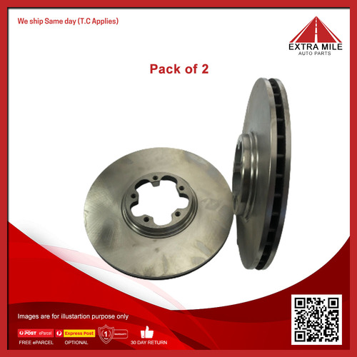 2X Front Disc Brake Rotors For Ford Transit VH VJ 2.3L/2.4L SWB/MWB/LWB