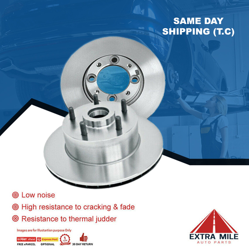 "Pair Vented Rotor Front For Mitsubishi L200 KJ,KM"
