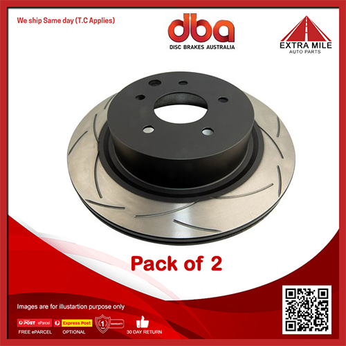 2x DBA Disc Brake Rotor Vented Rear For Nissan 350Z Z33 3.5L VQ35DE V6  Coupe