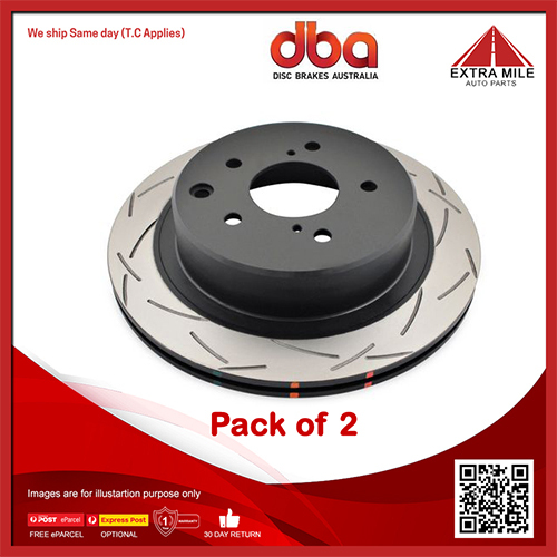 2x DBA Disc Brake Rotor Vented Rear For Nissan Skyline R32/R33/R34 2.0L RB20DE