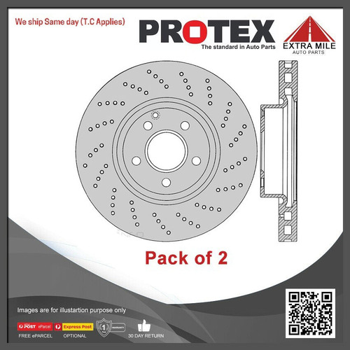 2xProtex Front Ultra Perf Rotor For MERCEDES BENZ E350 A207, C207 1/09 on