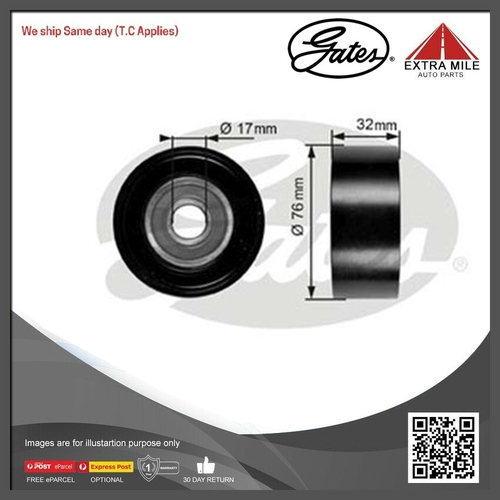Gates DriveAlign  Idler Pulley For Hyundai iLOAD Diesel 2.5L CRDi D4CB