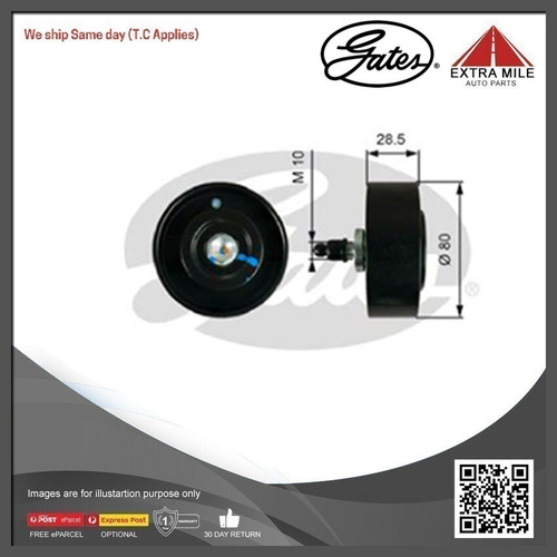 Gates Drivealign Idler Pulley For Toyota Hilux 3.0L D D-4D Diesel-36334