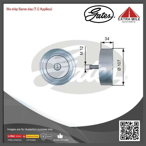 Gates DriveAlign  Idler Pulley For Mercedes-Benz Atego 1223, 1223 01/98-10/04