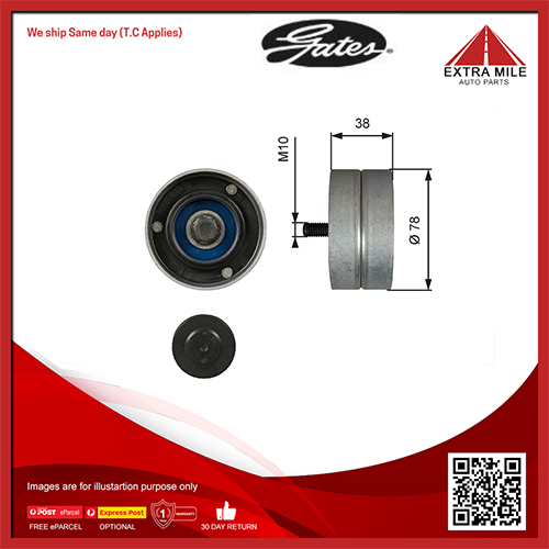 Gates DriveAlign Idler Pulley For Volvo 8700 7.1L Diesel D7E290