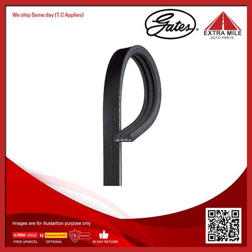 Gates V-Ribbed Belt For Holden Nova LG 1.6 Petrol 4A-FE Hatchback