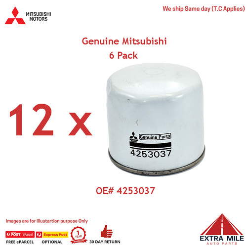 12 PACK Genuine Mitsubishi Oil Filter Suits various Model EQV RYCO Z142A 4253037