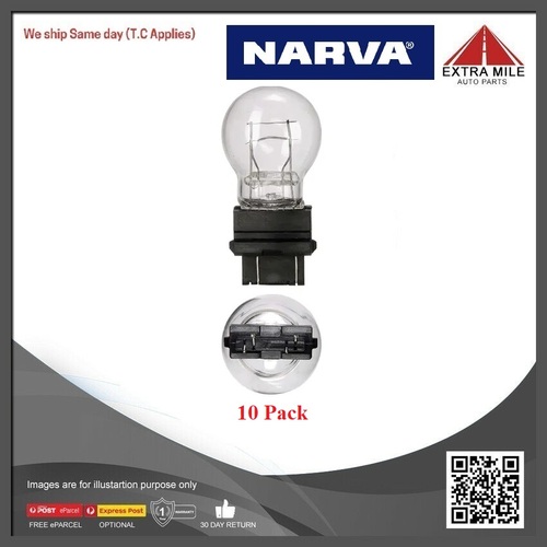 Narva 12V 27/7W W2.5 X 16Q P27/7W Wedge Globes (10 Pack) 47557