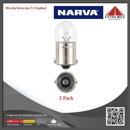 Narva 12V 10W R10W BA15S Incandescent Globes (2 Pack) 47613