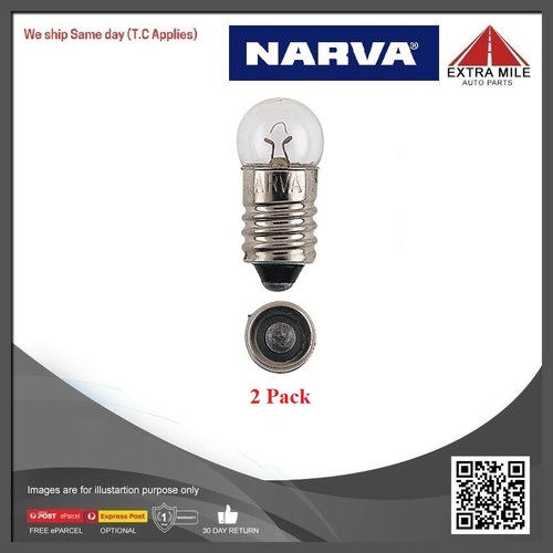 Narva 12V 2.2W E10 Incandescent Globes (2 Pack) 47987