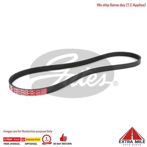 Gates V-Ribbed AT Belt For Mitsubishi Magna 2.6L 4cyl TS TR 4G54 petrol