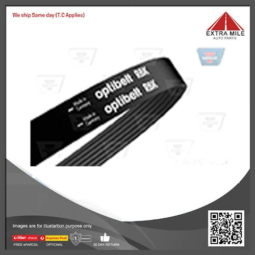 Optibelt Ribbed Belt For Abarth 500/595/695 AXF11,AXF1A,312.AXD1A 1.4L 1368cc