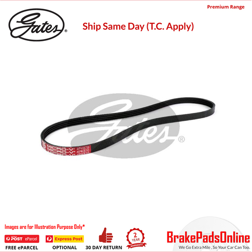 Gates V-Ribbed Belt  For Mitsubishi, Proton, Toyota - 85B4-0870B