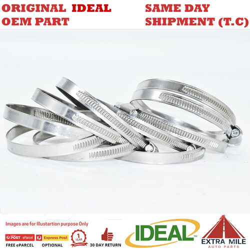 Gates Ideal Non-Perforated Steel Band Hose Clamp 60-80mm Pack of 10 (5580)