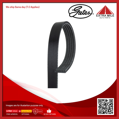 Gates V-Ribbed Belt For Mitsubishi Magna TE, TF 2.4L G64 (16V) Wagon/ Sedan