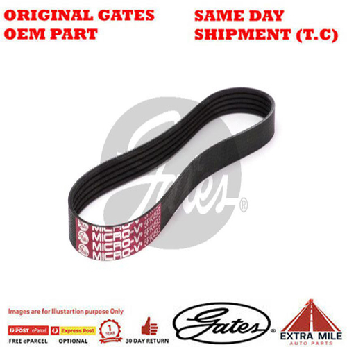 Gates V-Ribbed AT Belt for AUDI A1 CAVG/CTHG 1.4L TFSi Petrol 4Cyl FWD