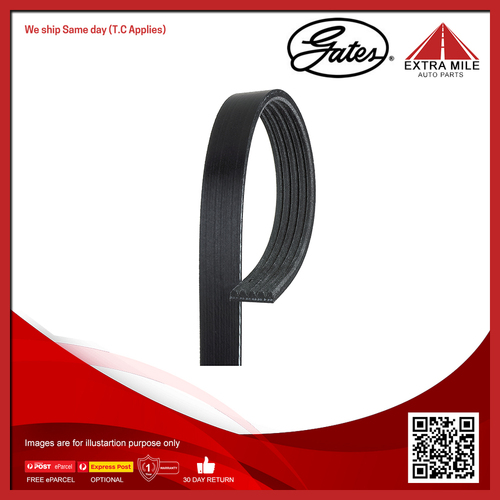 Gates V-Ribbed Belt For Daewoo Lanos KLAT 1.5L/1.6L A16DMS, A15SMS Hatchback