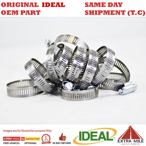 Gates Ideal 67-5 Series S/Steel Band Hose Clamp 25-51mm Pack of 10 (6724)