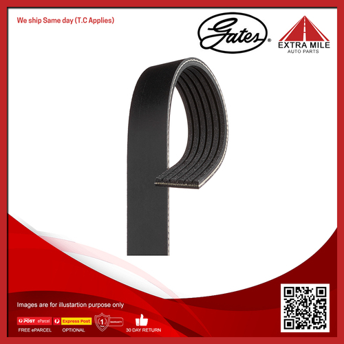Gates V-Ribbed Belt For Citroen C5 RD, RE, RC 2.0L RFJ EW10A, RFJ EW10A