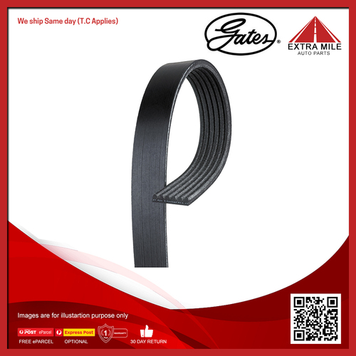 Gates V-Ribbed Belt For Lexus RX MCU38 330 3.3L AWD 3MZ-FE SUV