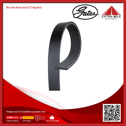 Gates V-Ribbed Belt For Citroen Xantia X1, X2 2.0L RFX (XU10J2C), RFV (XU10J4R)
