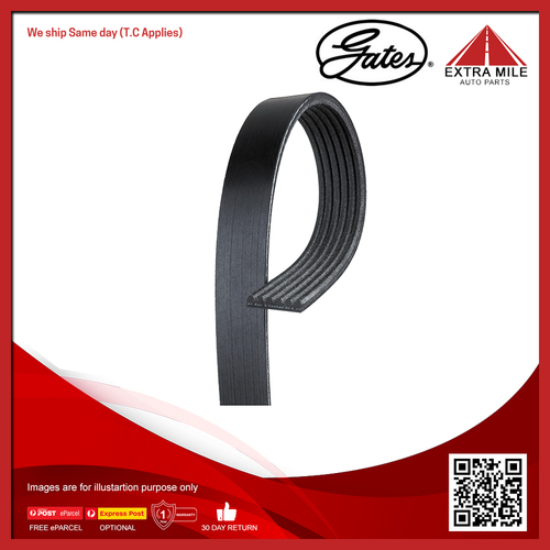 Gates V-Ribbed Belt For Nissan Pulsar N16 1.8L QG18DE/QG16DE Sedan/Hatchback