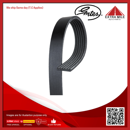 Gates V-Ribbed Belt For BMW 3 F30,F80,F341.5L/2.0L 318i, 320i, 330i B38 B15A