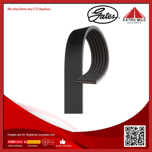Gates V-Ribbed Belt For BMW X5 F15,F85 2.0L/3.0L xDrive 30d, 25d, M50d, 40d