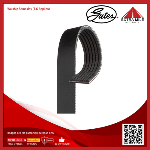 Gates V-Ribbed Belt For BMW 2 F45 220i/218d i/225i 1.5L/2.0L B48 A20A,B48 A20F