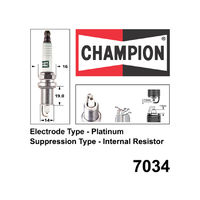 Champion 7034 SPARK PLUG - 2PLATINUM RC12PEPB5