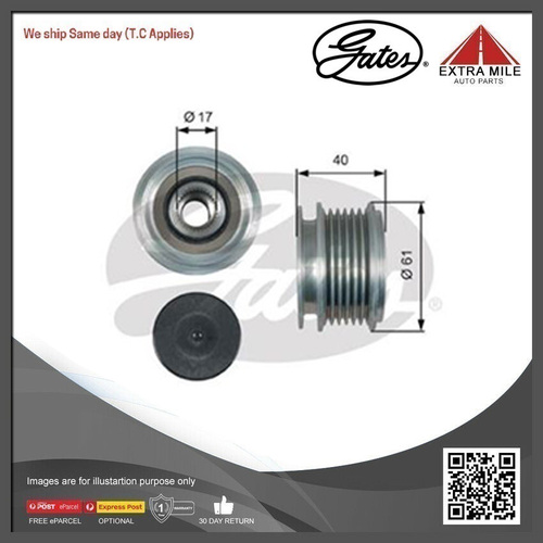 Gates Drivealign Overrunning Alternator Pulley For Audi TT  V6 Petrol/Diesel
