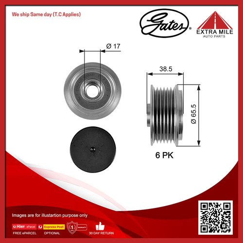 Gates Alternator Pulley For Ford Telstar AX 2.5L KL-ZE Sedan