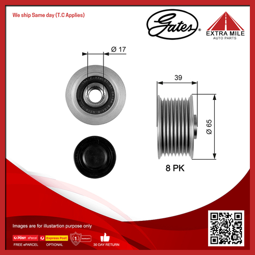 Gates Alternator Pulley For Mazda 3 BL BL10 2.2L, BK BK12/BK14 2.0L R2AA,RF8G
