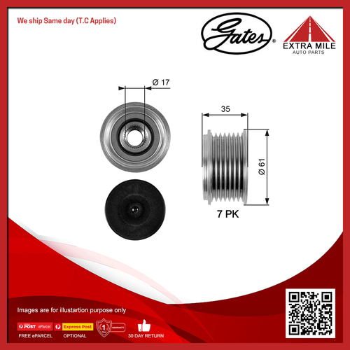 Gates Alternator Pulley For Volkswagen Touareg 7L6,7LA,7L7 3.2L/3.6L V6 BHK,BHL
