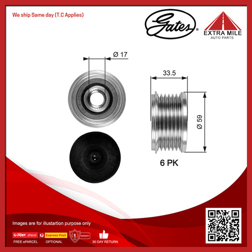 Gates Alternator Pulley For Citroen C4 Grand Picasso UA 2.0L RFJ EW10A
