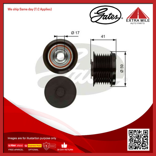 Gates Alternator Pulley For Toyota Aurion GSV50 3.5L 2GR-FE Sedan