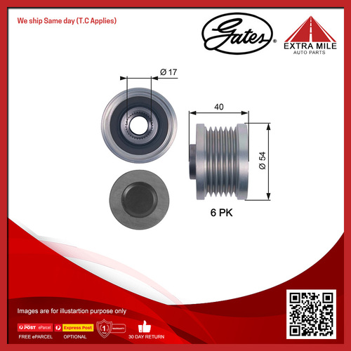 Gates Alternator Pulley For Nissan Serena C25 2.0L MR20DE MPV