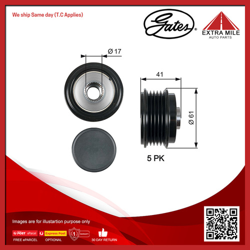 Gates Alternator Pulley For Kia Rondo RP,RP 1.7L CRDi D4FD MPV